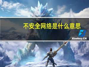 不安全网络是什么意思