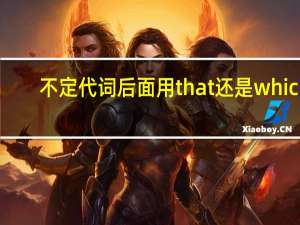 不定代词后面用that还是which