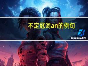 不定冠词an的例句