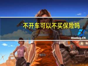 不开车可以不买保险吗