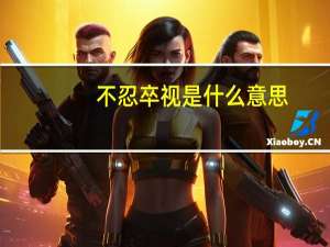 不忍卒视是什么意思