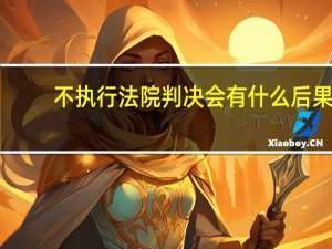 不执行法院判决会有什么后果