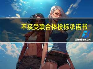 不接受联合体投标承诺书