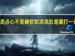 不是点心不是糖软软凉凉肚里藏打一日常用品