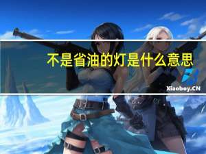 不是省油的灯是什么意思