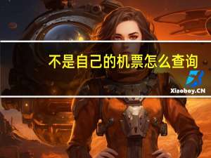 不是自己的机票怎么查询