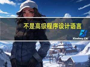 不是高级程序设计语言