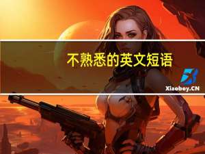 不熟悉的英文短语