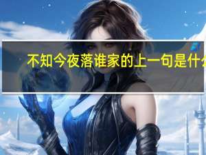 不知今夜落谁家的上一句是什么
