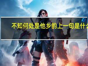 不知何处是他乡的上一句是什么
