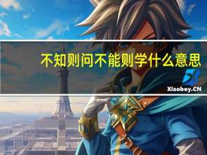 不知则问不能则学什么意思