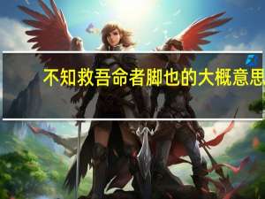 不知救吾命者脚也的大概意思