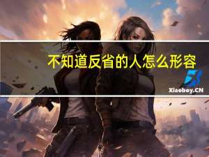 不知道反省的人怎么形容