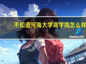 不知道河海大学商学院怎么样