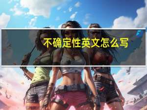 不确定性英文怎么写