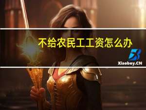 不给农民工工资怎么办