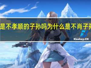 不肖子孙是不孝顺的子孙吗 为什么是不肖子孙而非不孝子孙