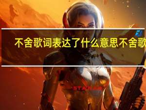 不舍歌词表达了什么意思 不舍 歌词