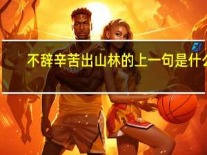 不辞辛苦出山林的上一句是什么