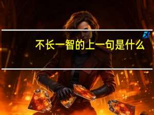 不长一智的上一句是什么