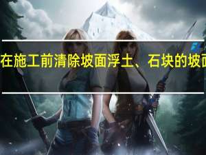 不需要在施工前清除坡面浮土、石块的坡面防护方式为( )。