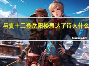 与夏十二登岳阳楼表达了诗人什么情感