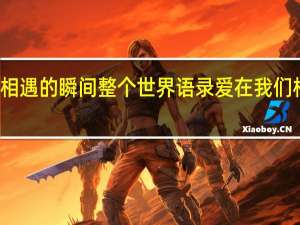 与她相遇的瞬间整个世界语录 爱在我们相遇的瞬间