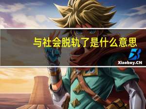与社会脱轨了是什么意思