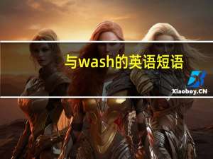 与wash的英语短语