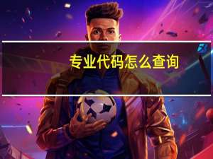 专业代码怎么查询