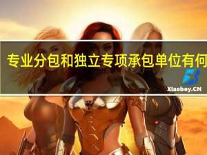 专业分包和独立专项承包单位有何区别