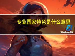 专业国家特色是什么意思