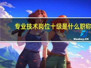 专业技术岗位十级是什么职称