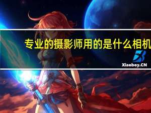 专业的摄影师用的是什么相机