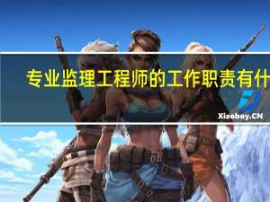 专业监理工程师的工作职责有什么