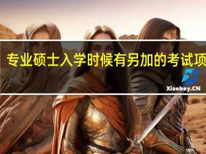 专业硕士入学时候有另加的考试项目吗