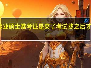 专业硕士准考证是交了考试费之后才发的吗