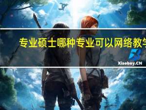专业硕士哪种专业可以网络教学