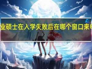 专业硕士在入学失败后在哪个窗口来申请调剂