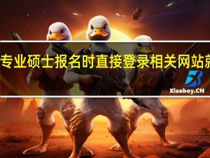 专业硕士报名时直接登录相关网站就行吗
