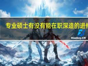 专业硕士有没有能在职深造的进修班