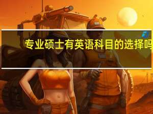 专业硕士有英语科目的选择吗