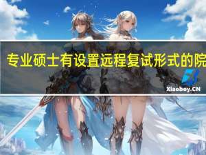 专业硕士有设置远程复试形式的院校吗