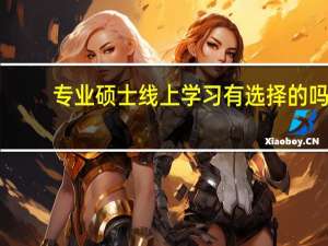 专业硕士线上学习有选择的吗