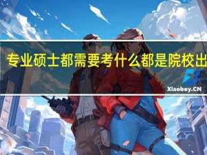 专业硕士都需要考什么都是院校出题吗