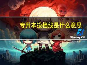 专升本投档线是什么意思