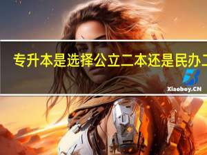 专升本是选择公立二本还是民办二本