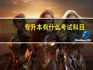 专升本有什么考试科目