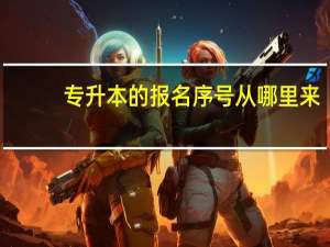 专升本的报名序号从哪里来