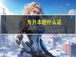 专升本给什么证